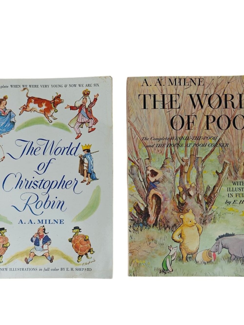 The World Of Pooh & The World Of Christopher Robin AA Milne Vintage Paperbacks